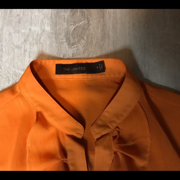 Burnt Orange Ruffled Blouse - Picture 2 of 6